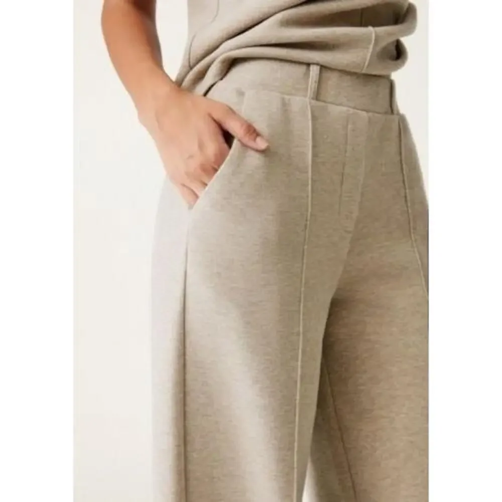 OGL, FuzzLuxe High Waisted Straight Leg  Pant Beige Womens Size XS - Picture 4 of 8